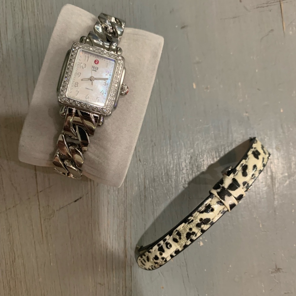 Michele Deco Mini Diamond & Stainless Steel Watch